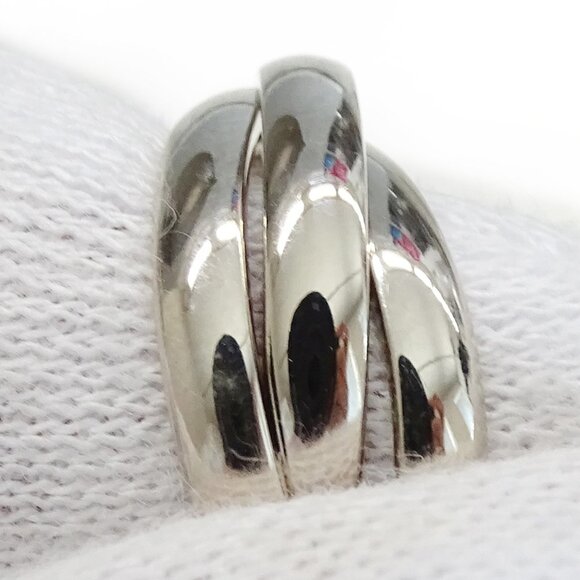 CARTIER Silver Trinity Ring #50 - Picture 8 of 10